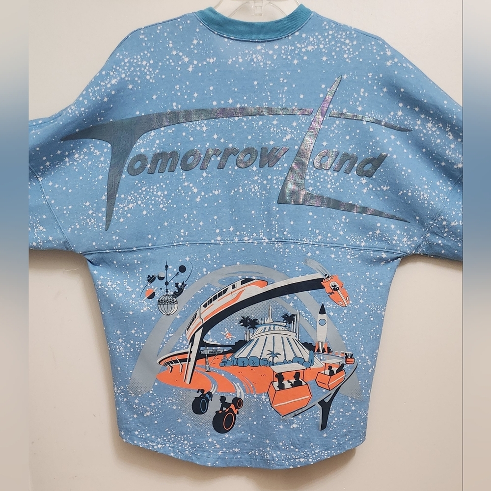 **NEW** Disney World Tomorrow Land Galactic Sz Small S Spirit Jersey Iridescent